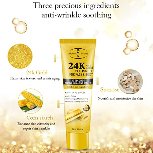 AICHUN BEAUTY Peeling Gel Face Body Removes Skin Aging Keratine Deep Cleaning Moisturizing Refresh Skin Smooth 100ml