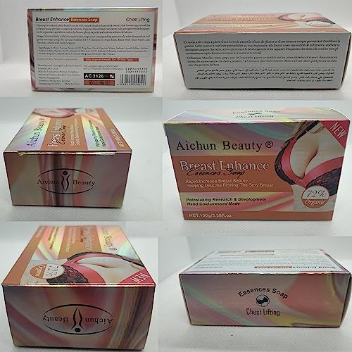 AICHUN BEAUTY Breast Enhance Essence Soap Shaping Firming Chest Lifting Enhancement Restores Softness Plant-Based Organic 72% 100g/3.38fl.oz