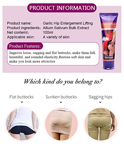 AICHUN BEAUTY Garlic Hip Enlargement Buttocks Lifting Firming Cream Enhance Loose Skin Strong Plump Elastic 100ml