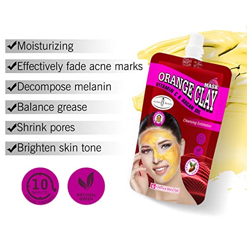 AICHUN BEAUTY Orange Clay Vitamin C Argan Oil Extract Cleansing Exfoliation Anti-Freckle Anti-Oxidation 120ml/4.06fl.oz