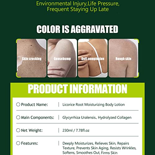 AICHUN BEAUTY Licorine Root Moisturizing Body Lotion Deep Nourishment Firming Skin Softens Repair Herbal Extract 230ml / 7.78fl.oz