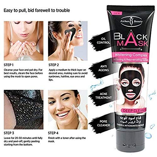 AICHUN BEAUTY Complex Black Mask Remove Blackhead Deep Cleansing Blackhead Remover Purifying Peel Face Mask 120ml