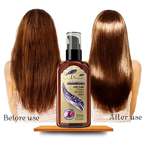 DISAAR Beauty Hair Serum Anti Frizz 2in1 Mild Formula Nourish Repair Color Protection Damaged Repair 120ml/4.23fl.oz