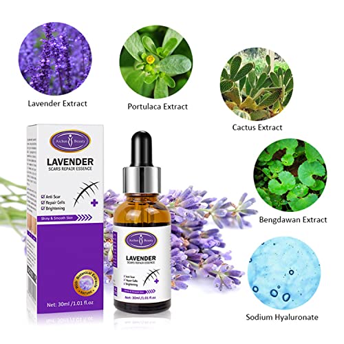 AICHUN BEAUTY Scars Repair Essence Lavender Extract Essential Oil Anti Scar Repair Cells Shiny Smooth Skin Care 30ml/1.01fl.oz