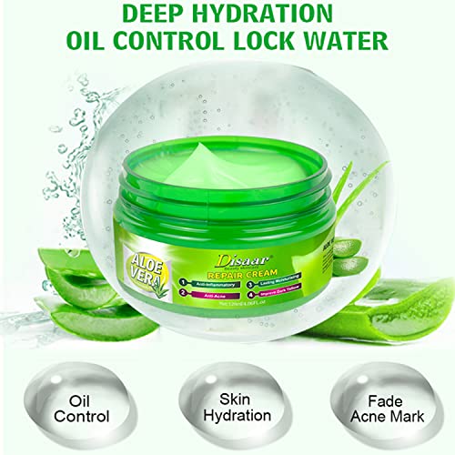DISAAR Beauty 92% Aloe Vera Extract Repair Cream Soothing Moisturizing Essence Anti-Acne Balance Oil 120ml/4.06fl.oz