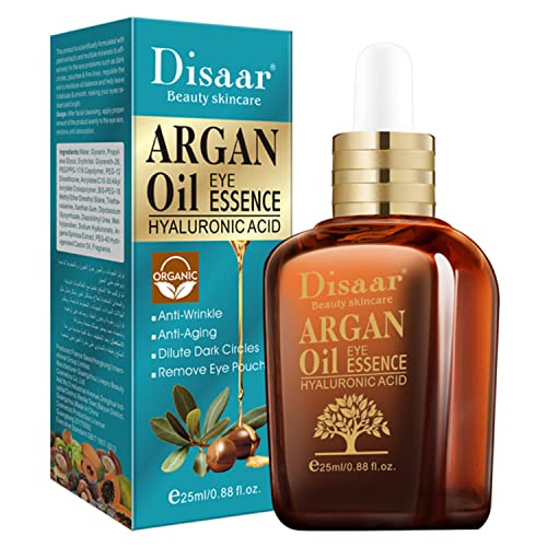 DISAAR Beauty Argan Oil Eye Essence Hyaluronic Acid Anti-Wrinkle Anti-Aging Remove Eyes Pouch 25ml/0.88fl.oz