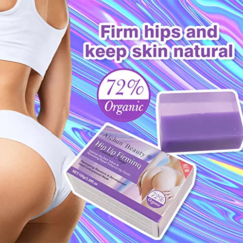 AICHUN BEAUTY Hip Up Firming Essence Soap Improve Hip Dark Yellow Nourishing Repair Enhance Hip Elastic Hand Cold-pressed Made 100g 3.38fl.oz