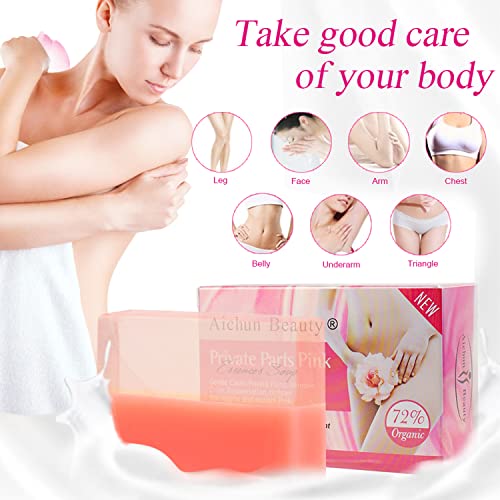 AICHUN BEAUTY Private Parts Pink Essences Soap Remove Odor Rejuvenation Tighten Vagina Hand Cold-pressed Made 100g/3.4fl.oz