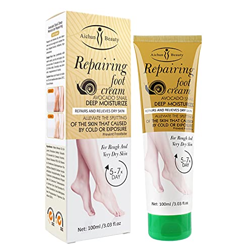 AICHUN BEAUTY Repairing Foot Cream Avocado Snail Deep Moisturizing Prevent Frostbite Relieves Dry Rough Skin 100ml