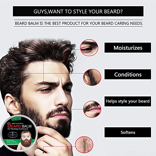 Men's Hair Beard Care 3in1 Set Oil Shampoo Wax Repair Mustache Fun Holiday Gift For Men 30ml + 100ml + 60g
