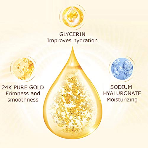 VENZEN 24k Pure Gold Luxurious Primary Liquid Glycerin Improves Hydration 100ml