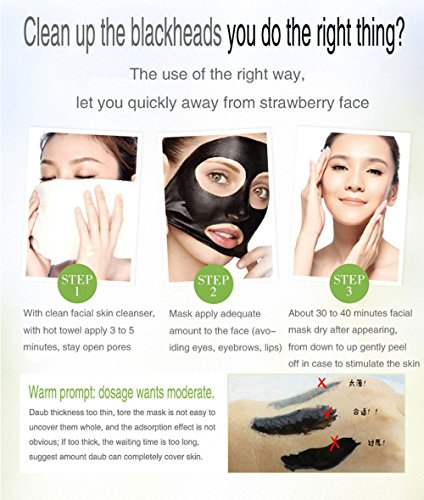 Disaar Blackhead Remover, Bamboo charcoal Black Purifying Peel-Off Face Mask, Deep cleansing for Face Nose 50ml