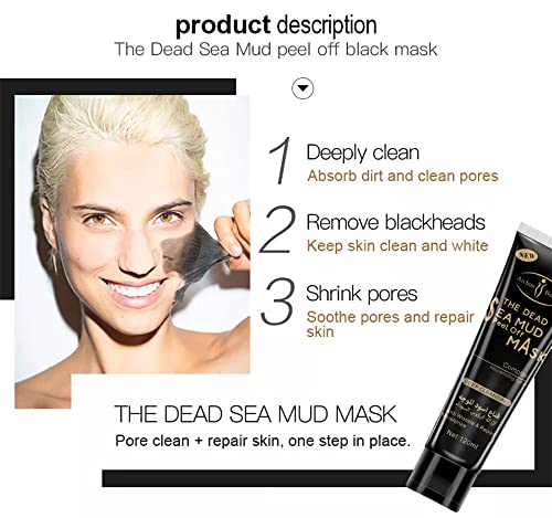 AICHUN BEAUTY Dead Sea Mud Peel Off Mask Deep Cleansing Anti Wrinkle Repair Facial Moisturize Complex 120ml/4.06oz