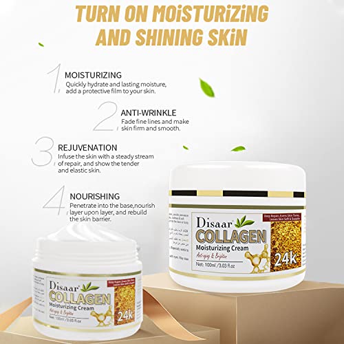 DISAAR Beauty Collagen Moisturizing Cream Anti-Aging Anti-Wrinkle Hydrates Repair Skin 100ml/3.03fl.oz