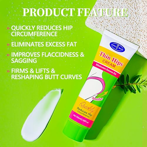 AICHUN BEAUTY Thin Hips Cream Eliminates Excess Fat Reduces Hip Circumference Firms Lifts Reshaping Butt Curves 100ml/3.3fl.oz