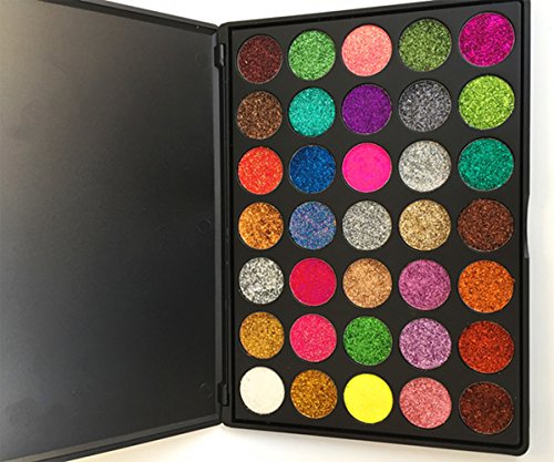 DISAAR Beauty Glitter Eyeshadow New 35 Color Sequin Natural Professional Makeup Palette Mixing