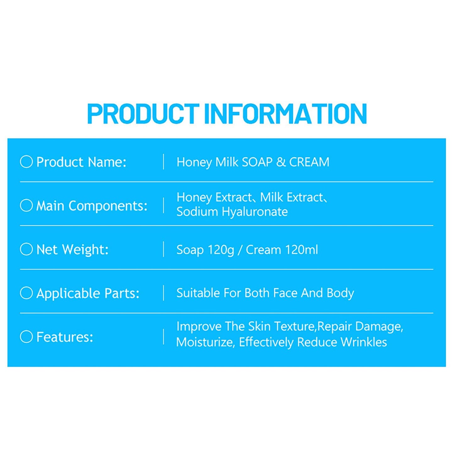 DISAAR Beauty Moisturizing Cream Natural Honey Milk Anti-Acne Reduce Wrinkles Minimize Pores Repair Face Body Skin 120ml / 4.05fl.oz