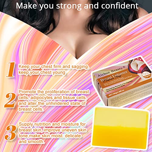 AICHUN BEAUTY Breast Enhance Essence Soap Shaping Firming Chest Lifting Enhancement Restores Softness Plant-Based Organic 72% 100g/3.38fl.oz