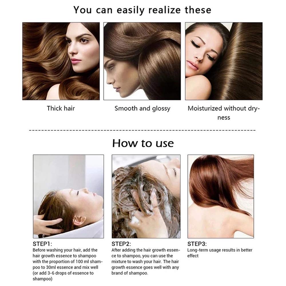 Aichun Hair Growth Essence 100% Plant Extract Hair Loss Scalp Treatments Ginger Genseng Raise Dense Hair Stop Liquid For Damaged Hair Enhance Your Overall Hair Condition 20ml