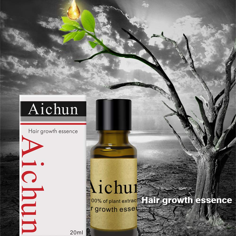 Aichun Hair Growth Essence 100% Plant Extract Hair Loss Scalp Treatments Ginger Genseng Raise Dense Hair Stop Liquid For Damaged Hair Enhance Your Overall Hair Condition 20ml