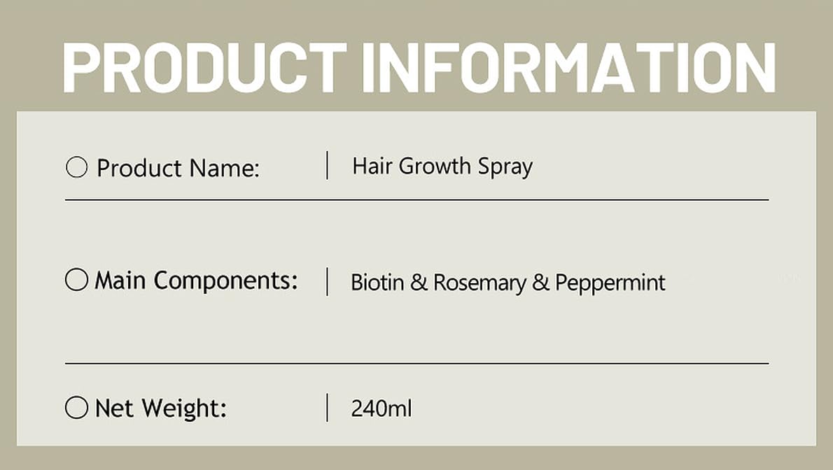 DISAAR BEAUTY Hair Growth Spray Minoxidil Caffeine Biotin 240ml (Caffeine)