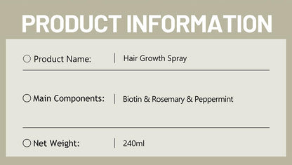 DISAAR BEAUTY Hair Growth Spray Minoxidil Caffeine Biotin 240ml (Caffeine)