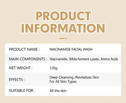 DISAAR BEAUTY Deep Cleansing Facial Wash Niacinamide Amino Acid 120g
