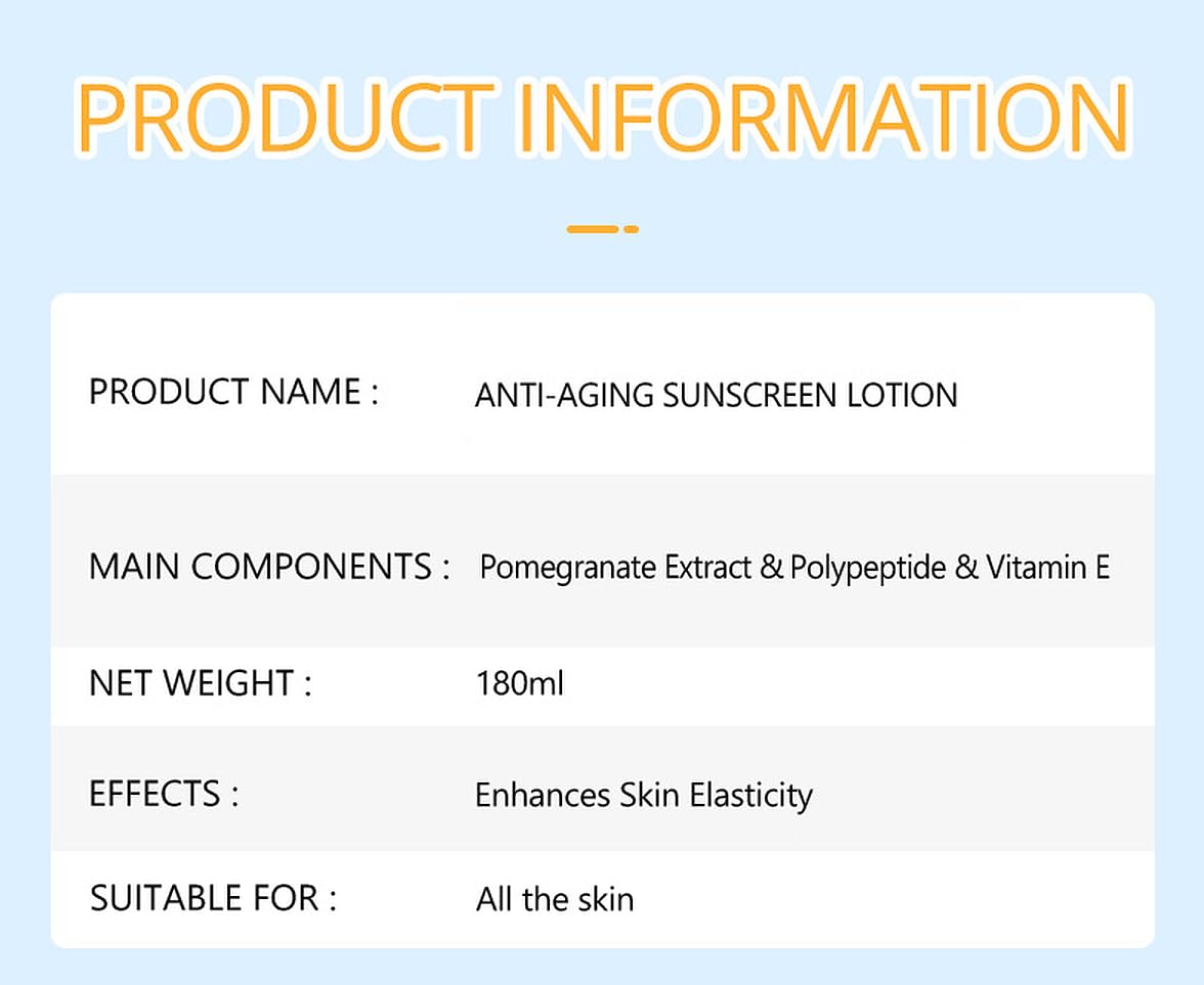 DISAAR BEAUTY Sunscreen Lotion Skin Elasticity 160ml (SPF75)