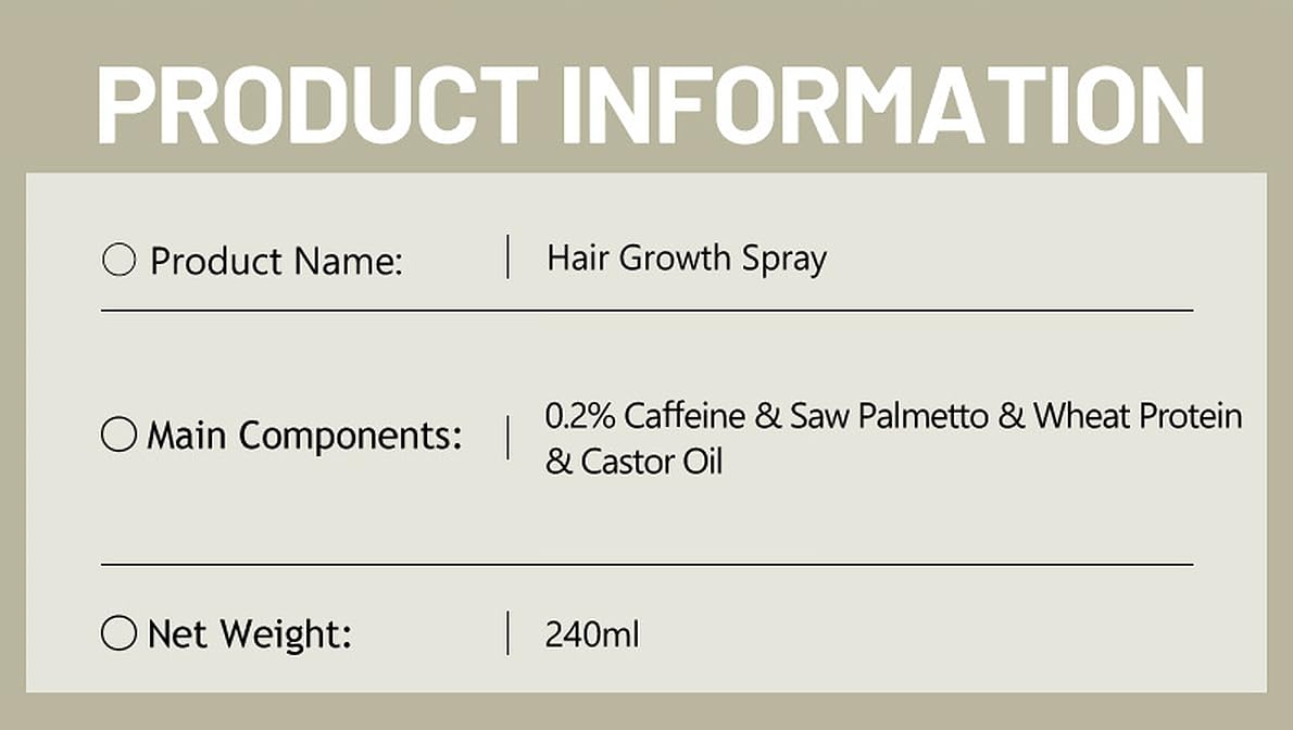 DISAAR BEAUTY Hair Growth Spray Minoxidil Caffeine Biotin 240ml (Caffeine)