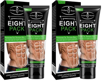 AICHUN BEAUTY Eight Pack For Men Strong Waist Manly Torso Smooth Lines Press Fitness Belly Burning Muscle Fat Remove Renews Skin Weight Loss Slimming Cream 80g