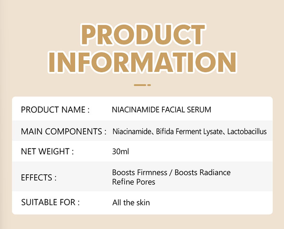 DISAAR BEAUTY Niacinamide Facial Serum Refine Pores Radiance 30ml