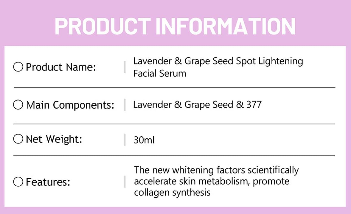 DISAAR BEAUTY Lavender Grapeseed Facial Serum Nourish Repair 30ml