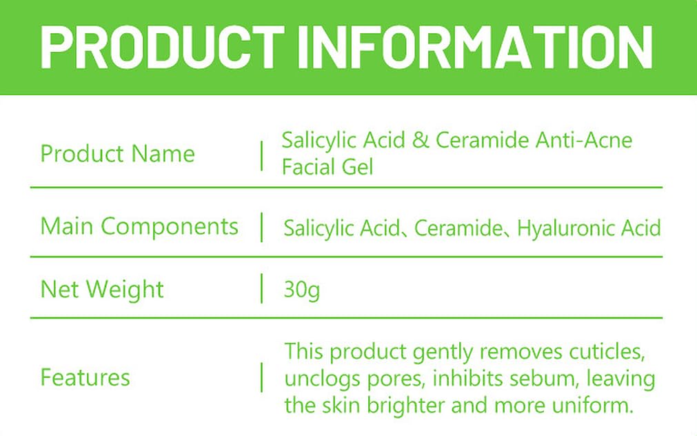 DISAAR BEAUTY Facial Gel Moisturizer with Salicylic Acid 30g