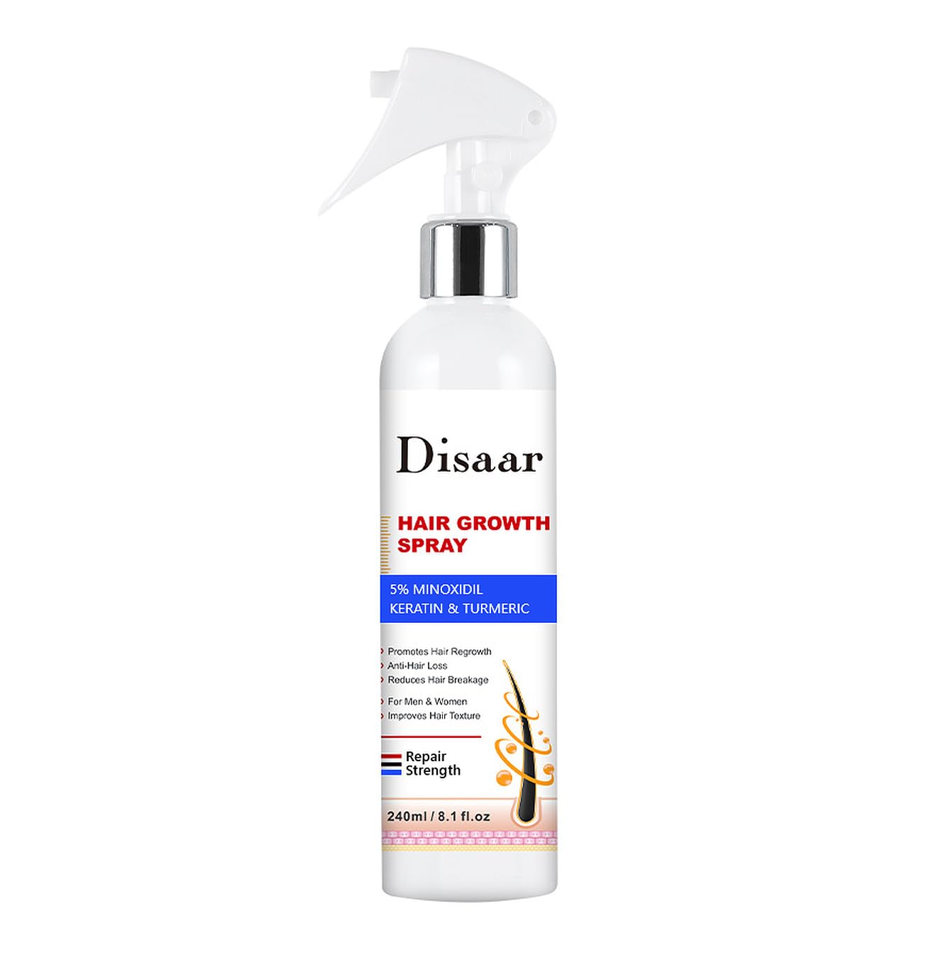 DISAAR BEAUTY Hair Growth Spray Minoxidil Caffeine Biotin 240ml (Caffeine)