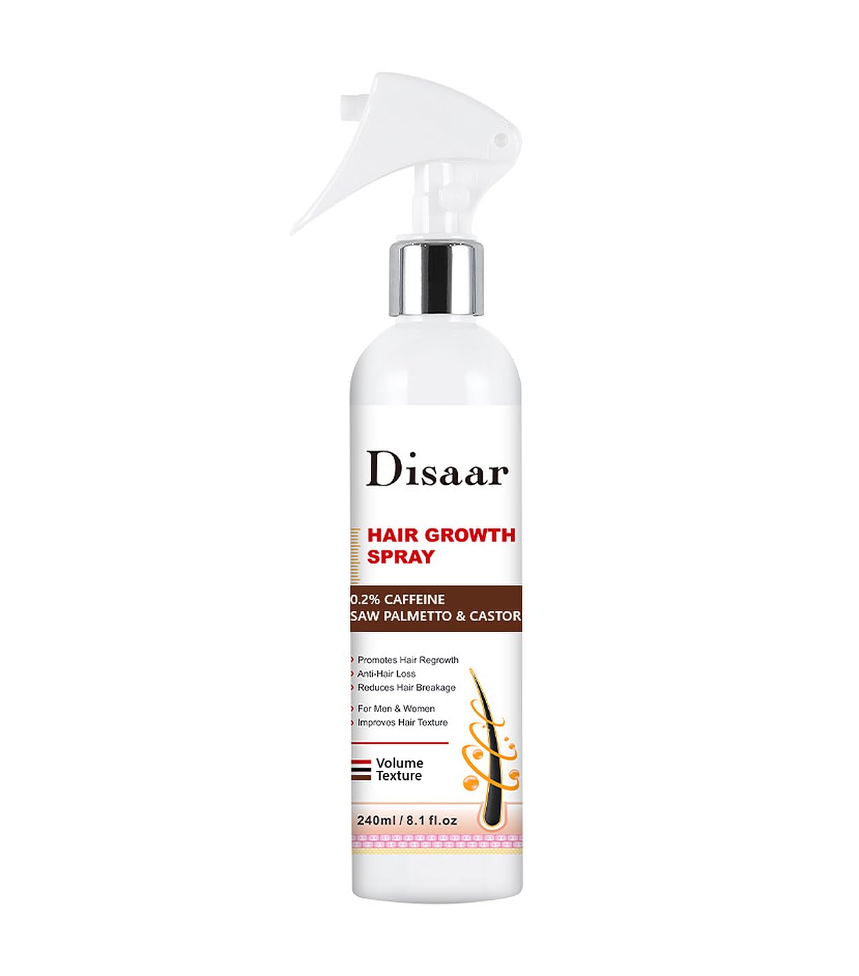 DISAAR BEAUTY Hair Growth Spray Minoxidil Caffeine Biotin 240ml (Caffeine)