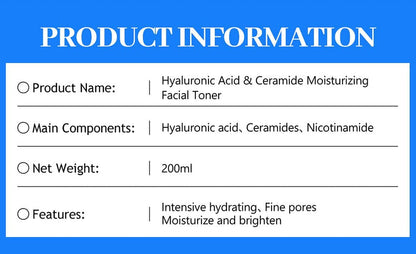 DISAAR BEAUTY Hyaluronic Acid Ceramide Moisturizing Facial Toner 200ml