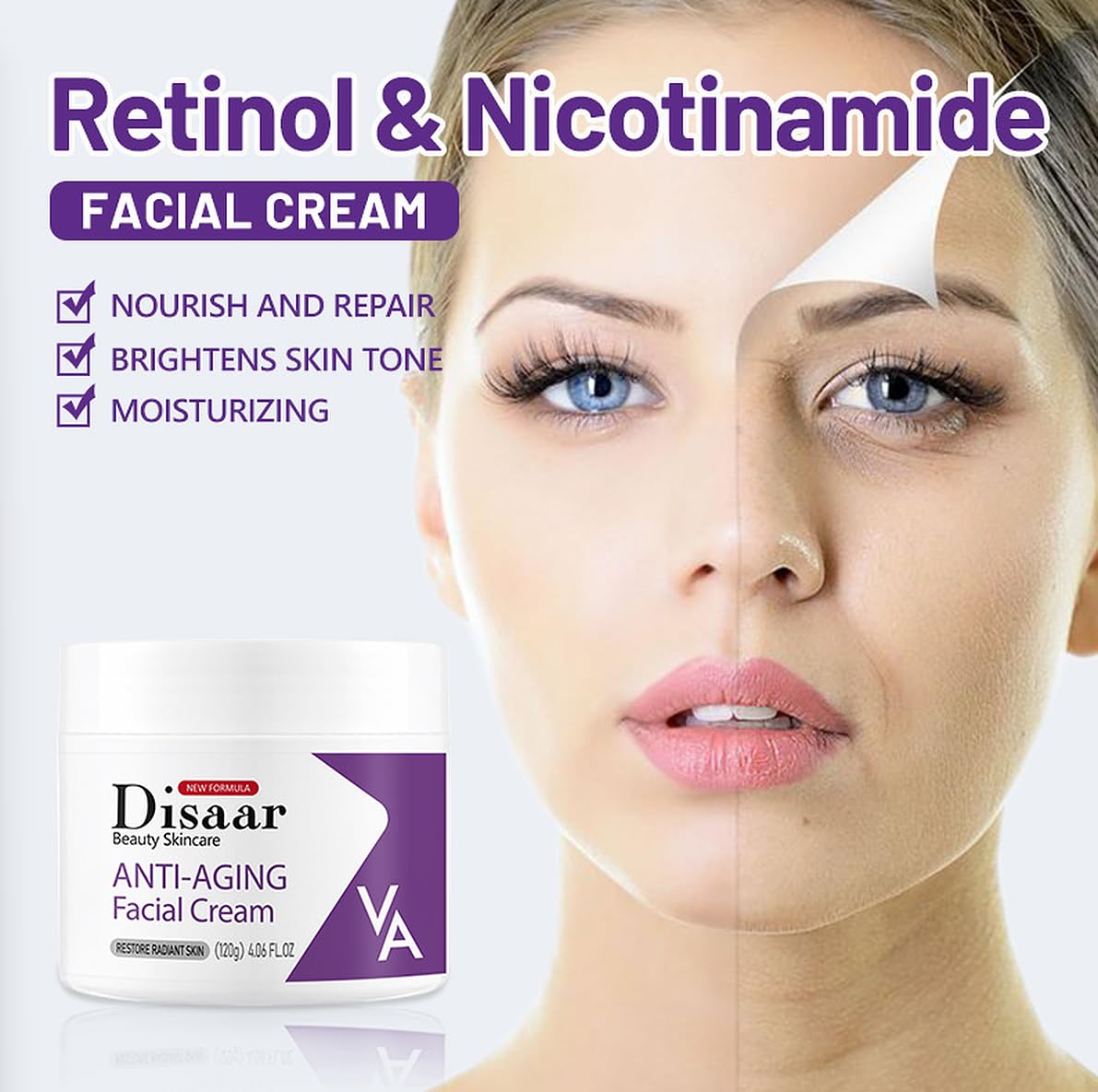 DISAAR Beauty Anti-Aging Facial Cream Rejuvenate Moisturizing Repair 120g
