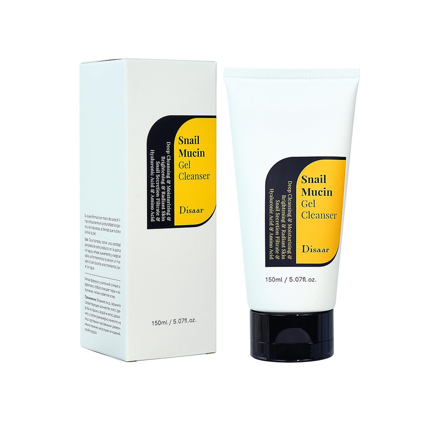 DISAAR BEAUTY Snail Mucin Gel Cleanser Hyaluronic Acid 150ml