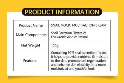 DISAAR BEAUTY Snail Mucin Cream Firming Hyaluronic Retinol 120g
