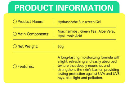 DISAAR BEAUTY Hydrasoothe Sunscreen Gel SPF45 PA++++ Green Tea 50g