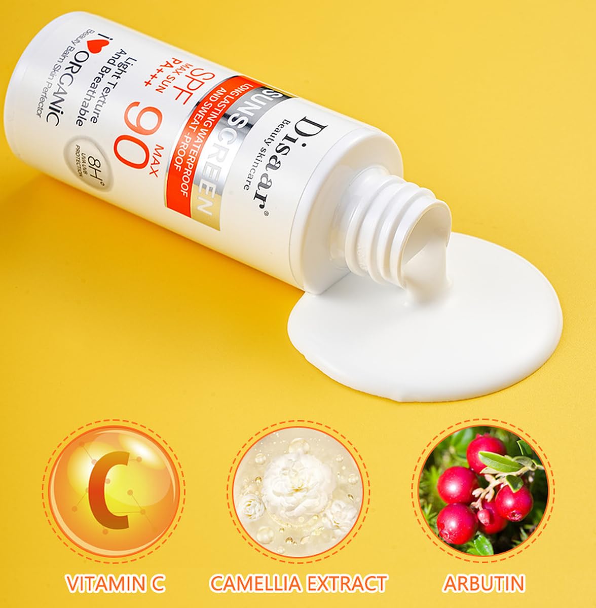 DISAAR BEAUTY Vitamin C Sunscreen Serum SPF 90 Waterproof 8-Hour