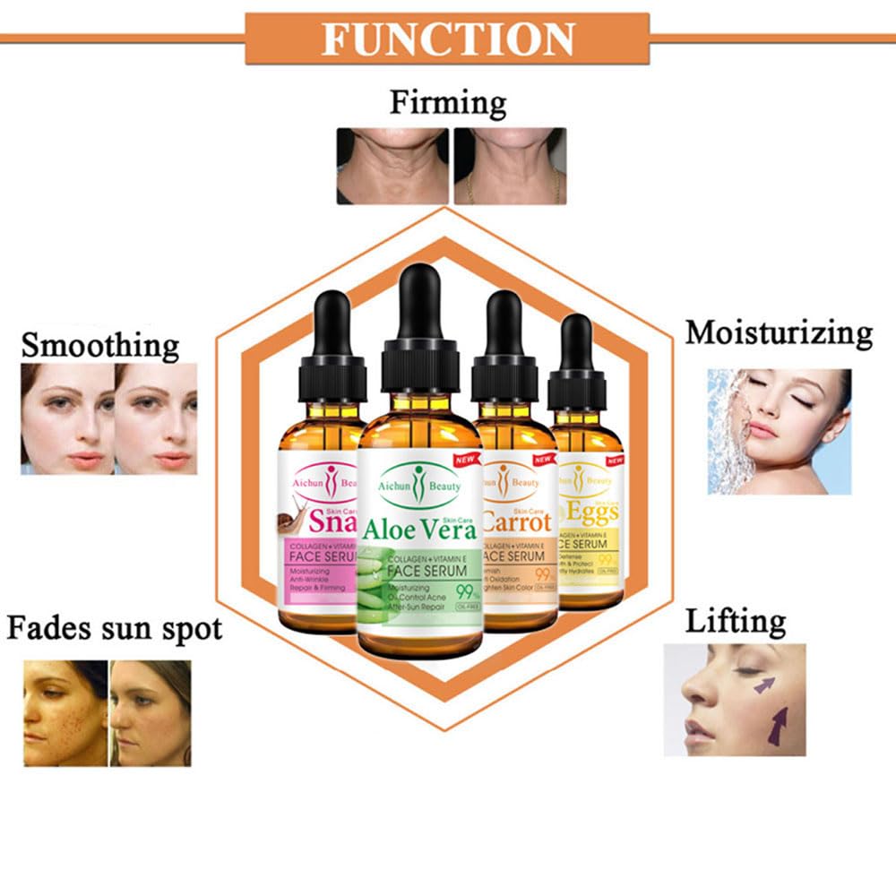 AICHUN BEAUTY Serum 99% Vitamin E Collagen Face 4 Type (#04 CARROT)