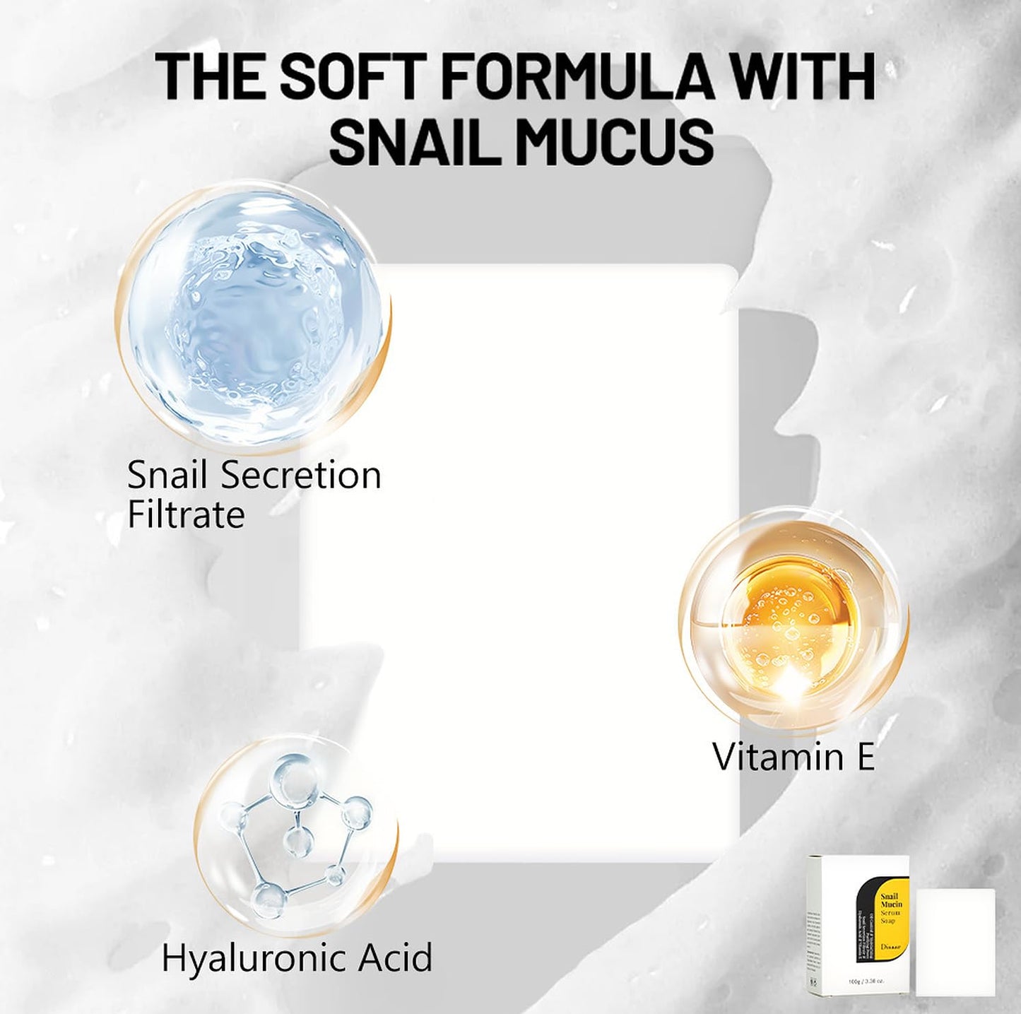 DISAAR Beauty Snail Mucin Soap Purifying Pores Oil Control 100g