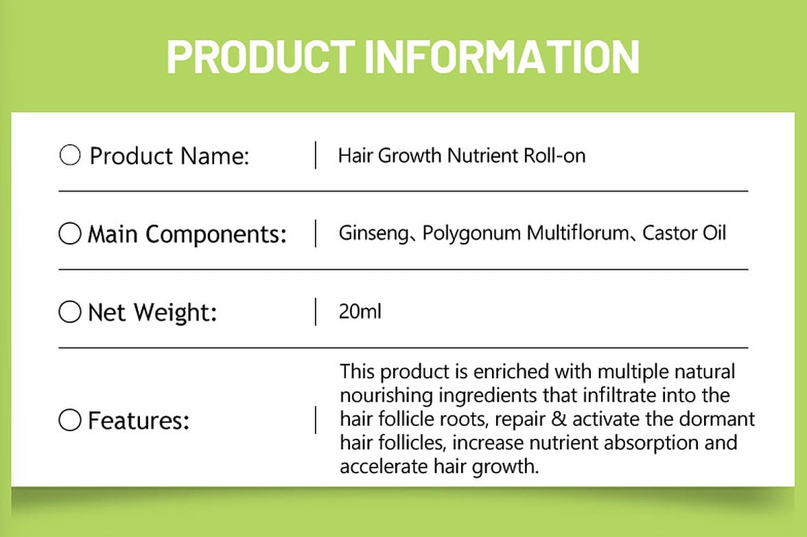 DISAAR BEAUTY Hair Growth Nutrient Follicles Ginseng Castor Oil 20ml