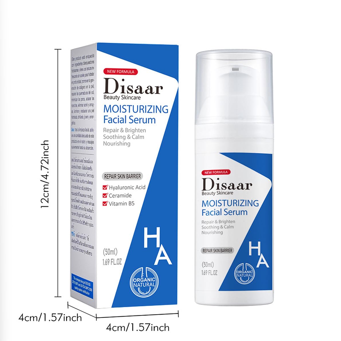 DISAAR BEAUTY Moisturizing Facial Serum Hyaluronic Acid Ceramide 50ml