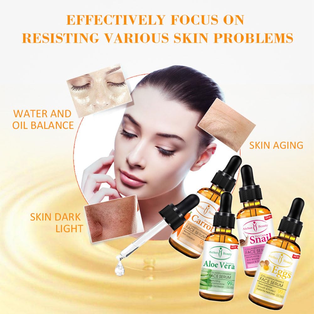 AICHUN BEAUTY Serum 99% Vitamin E Collagen Face 4 Type (#04 CARROT)