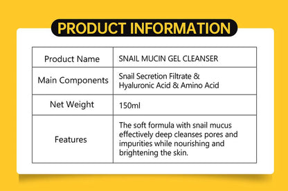 DISAAR BEAUTY Snail Mucin Gel Cleanser Hyaluronic Acid 150ml
