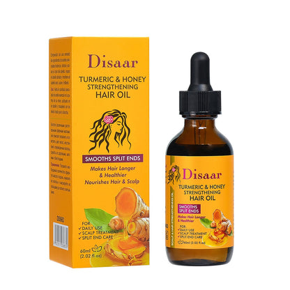 DISAAR BEAUTY Turmeric Honey Hair Oil Smooths Split Ends 60ml