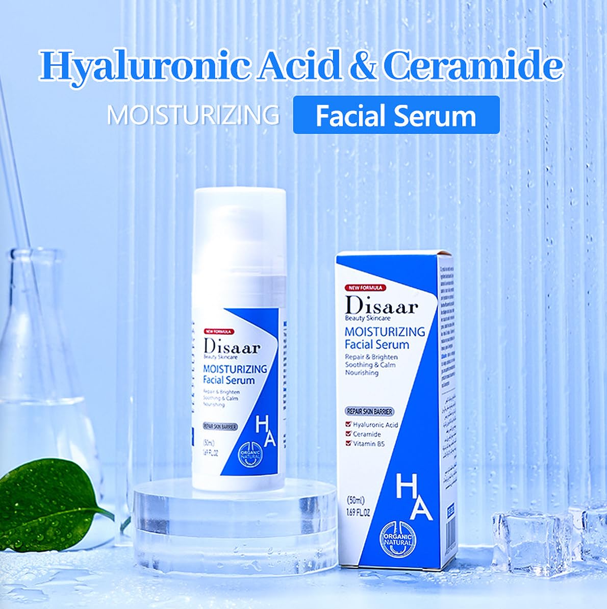 DISAAR BEAUTY Moisturizing Facial Serum Hyaluronic Acid Ceramide 50ml