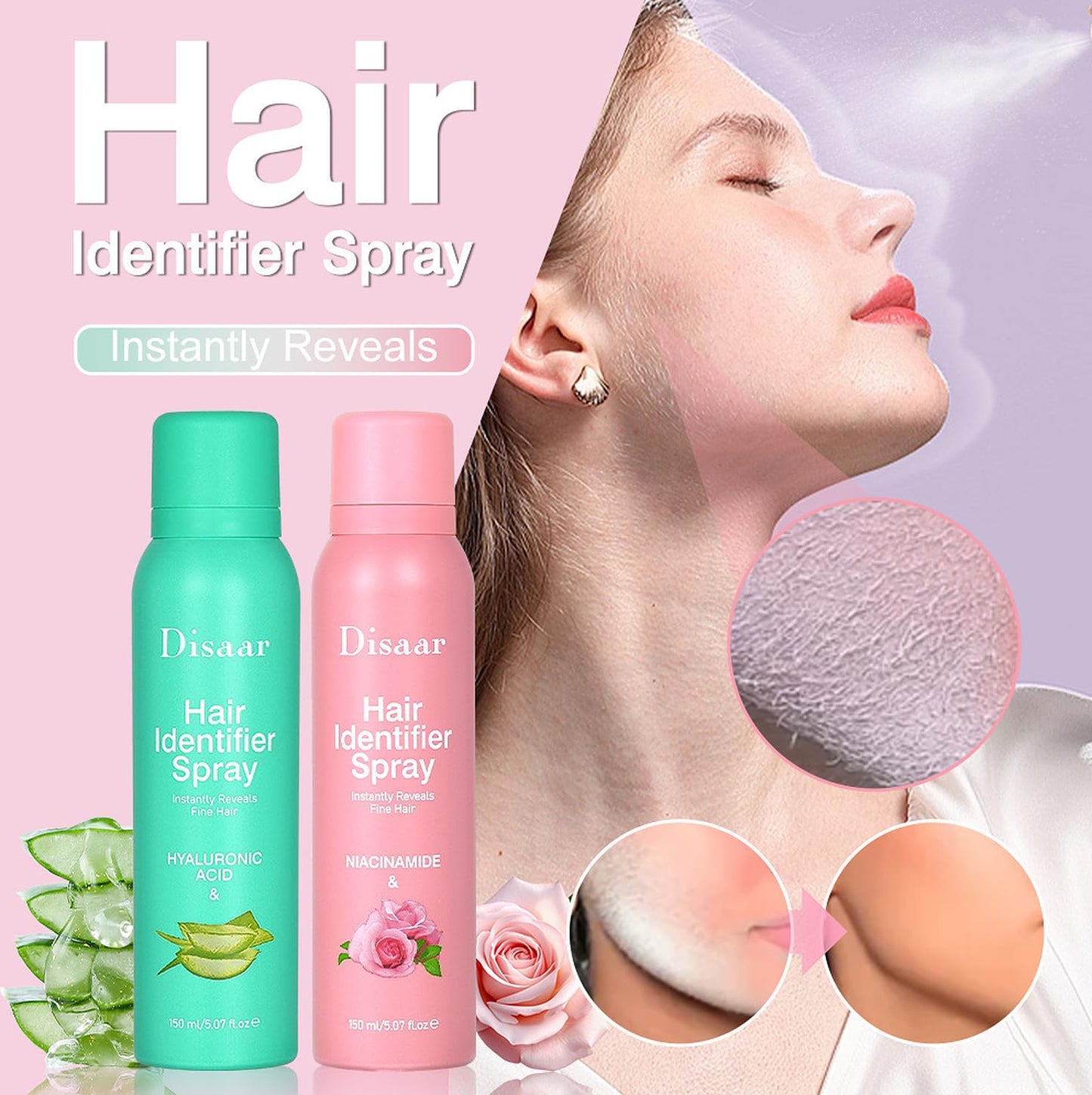 DISAAR Beauty Hair Identifier Spray Hyaluronic Acid Aloe 150ml (Aloe)